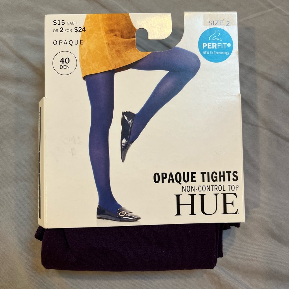 Opaque Purple HUE tights, Small/Medium